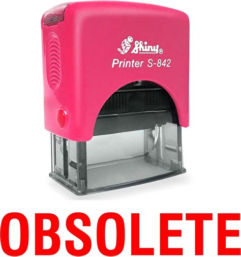 Shiny 842 Obsolete Self Inking Rubber Stamp Business Custom Stamp Office Stationary