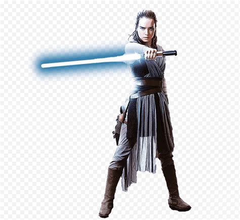 Baixar O Último Jedi Rey 1 Rey do Star Wars segurando um sabre de