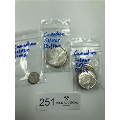 Assortment Of 80% Canadian Silver Coins - Beck Auctions Inc.