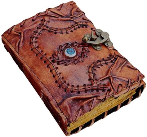 Hocus Pocus Leather Book Vintage Leather Journal With Deckle Edge Paper