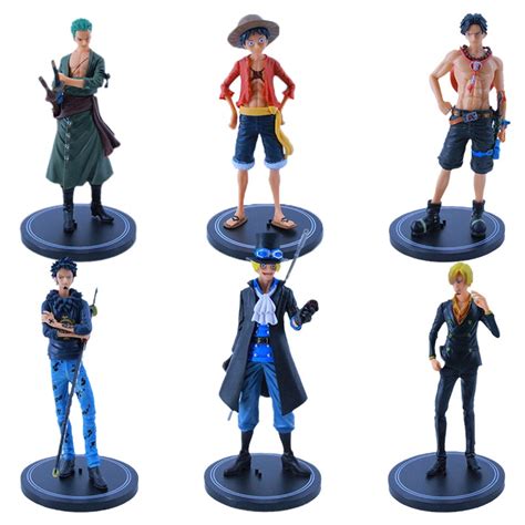 Jual Action Figure One Piece Set 6 Pcs 18 Cm Luffy Zoro Sanji Ace Sabo