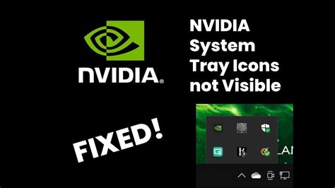 How To Fix Nvidia Icons Not Visible In System Tray Youtube