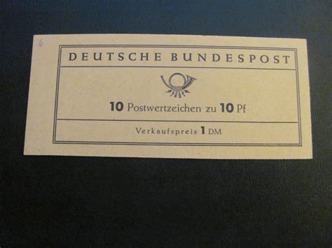 Germany 1960 MNH MI H Blatt 10 Booklet 130 Europe Germany