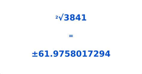 What is the Square Root of 3841? Information and Calculator