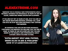 Sofia Gadget Self Anal Fisting White Dildo In Ass Prolapse Free