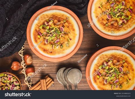 Arabic Cuisine Traditional Egyptian Dessert Om Stock Photo