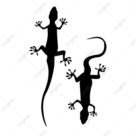 Gecko Silhouette PNG Transparent Gecko Silhouette Black Decorative