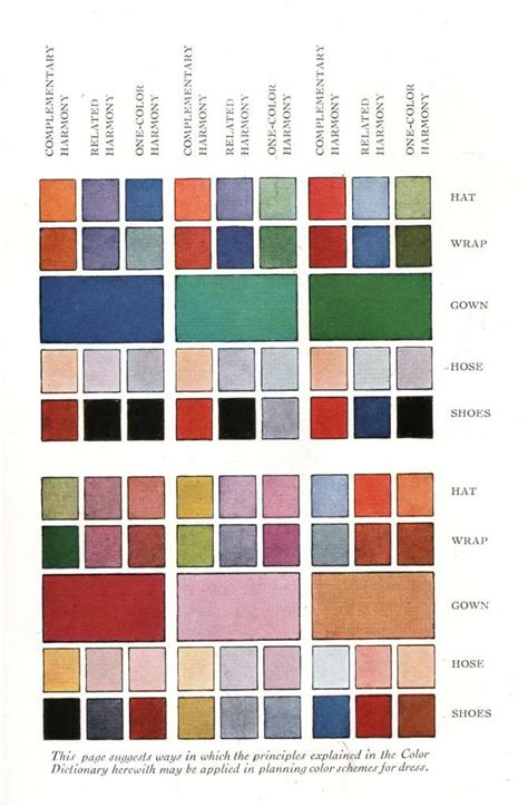 1920s Fashion Color Chart
