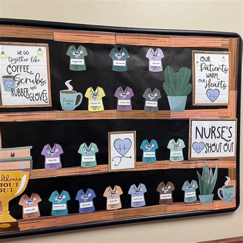 Editable Nurse Bulletin Board Sign Medical Scrubs Poster School Nurse Decor Etsy