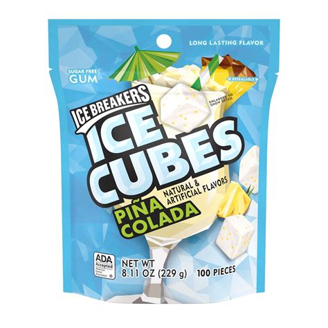 Ice Breakers Ice Cubes Pina Colada Sugar Free Chewing Gum Candy 8 11