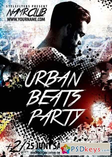 Urban Beats Party V1 Psd Flyer Template Free Download Photoshop