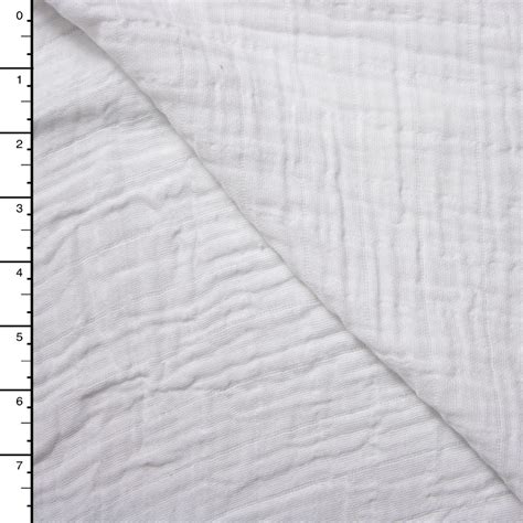 Cali Fabrics White Soft Double Gauze Fabric By The Yard