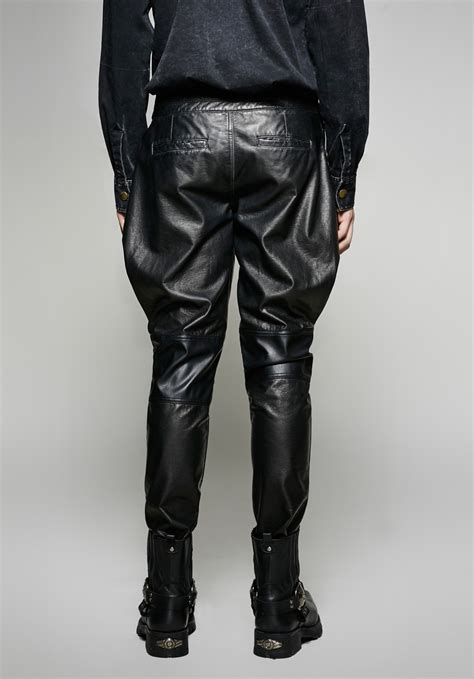 Pantalon Steampunk Homme En Simili Cuir Noir Punk Rave