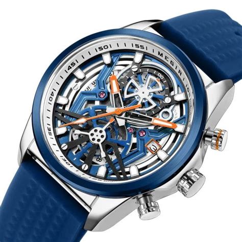 Megir Mens Chronograph Watch Blue Vivid Nuance South Africa