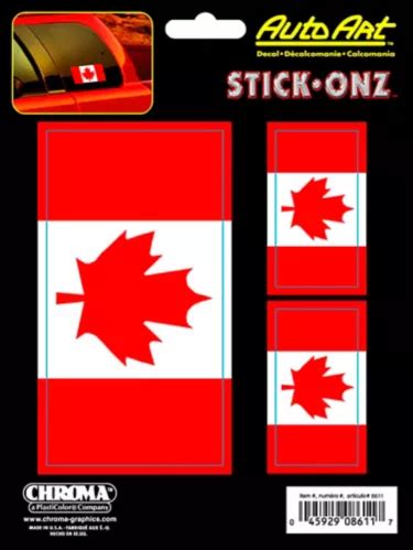 Canadian Flag Decal, 6-in x 8-in Canadian Tire