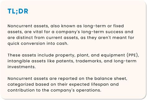 noncurrent assets explained long term investments   business