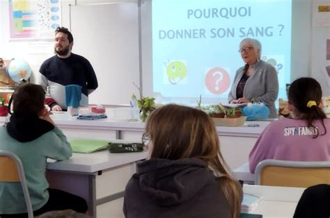 Lugny Lintérêt du don du sang expliqué aux collégiens