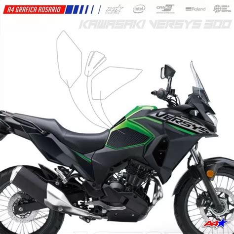 Kawasaki Versys 300 Calcos Protectores Tanque Vinilo Carbono Envío gratis