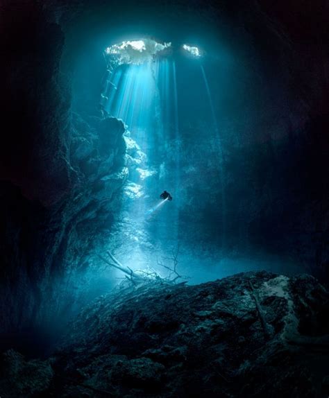 PHOTOS: The eerie beauty of underwater caves | Underwater background ...