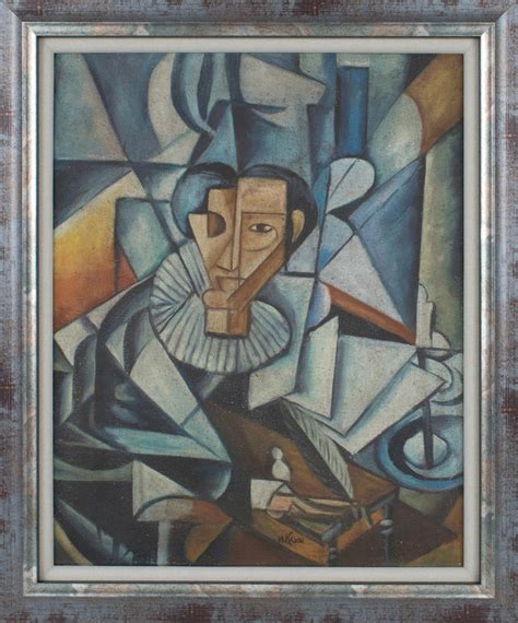 Ivan Vasilievich Kliun The Lawyer Cubist Oil On Canvas Painting By