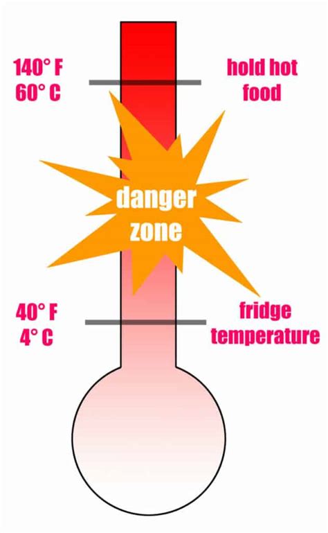 Food Danger Zone Chart Printable