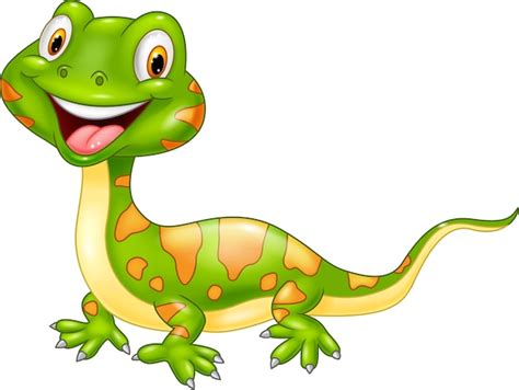 Premium Vector Cartoon Cute Lizard