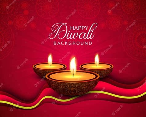 Free Vector Beautiful Happy Diwali Decorative Background