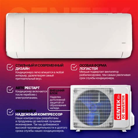 Сплит система Centek CT-65J18 НОВИНКА Кондиционер CENTEK WiFI ready (55 ...