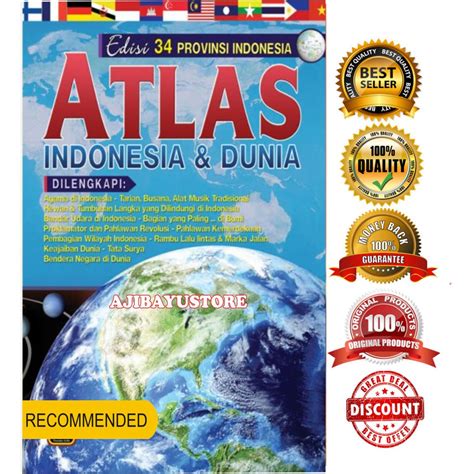 Jual BUKU ATLAS JUMBO ATLAS INDONESIA DAN DUNIA EDISI 34 PROVINSI DI