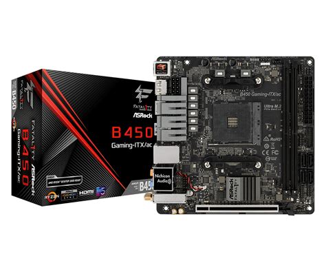 Asrock Fatal1ty B450 Gaming Itx Ac Am4 Amd B450 Sata 6gb S Usb 3 1 Hdmi Mini Itx Amd Motherboard