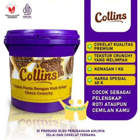 Jual Collins Dip Glaze Choco Crunchy Coklat Tiramisu Milk Greentea