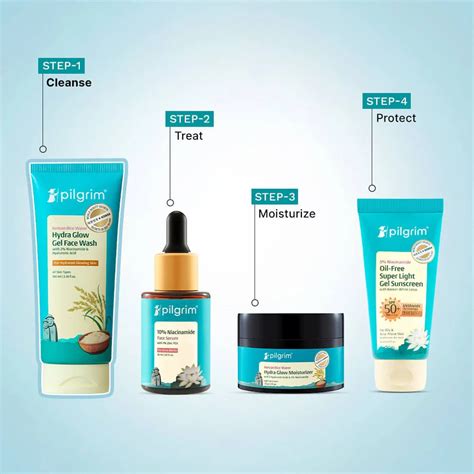 pilgrim korean rice water hydra glow gel face wash ml mani ram