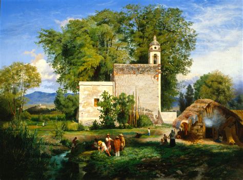 Luis Coto 1830 1891 Toluca México Landscape Of San Cristóbal