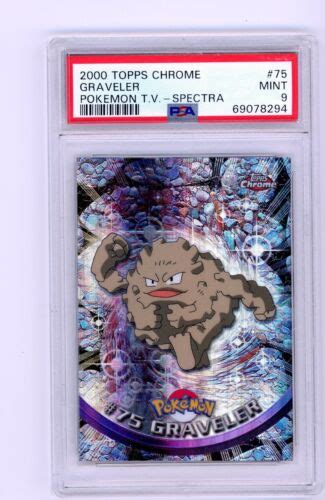 Pokemon Graveler Psa Topps Chrome Tv Spectra Mint Wotc Holo