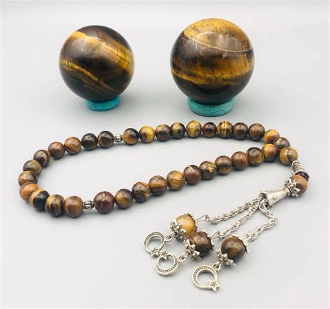 Tiger Eye Stone Tasbih Beads Garnish Collection