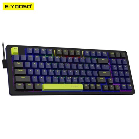 Teclado Mec Nico E Yooso Z Para Juegos Perif Rico Con Cable Monocrom