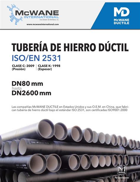 PDF TUBERÍA DE HIERRO DÚCTIL mcwaneinternational upl downloads