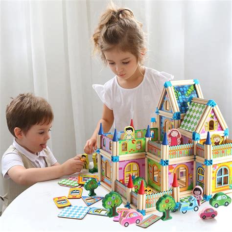 Montessori Wooden Castle Blocks Tohittheroad