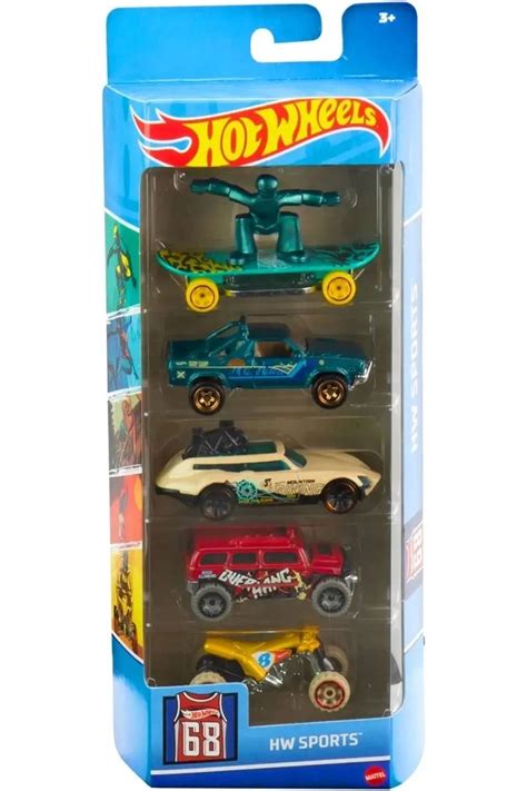 HOT WHEELS Hw Sports 5 li Oyuncak Metal Araba Seti Hotwheels 5li Diecast Araç Seti Lisanslı