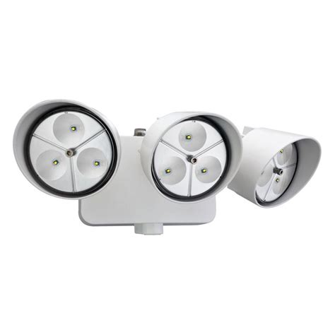 Lithonia Lighting 3 Head White Outdoor LED Wall Mount Flood Light OFLR