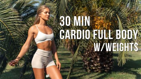 30 Min Cardio Full Body W Weights No Jumping Hiit Workout Youtube