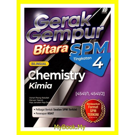 Myb Buku Latihan Gerak Gempur Spm Tingkatan Kssm Chemistry Kimia