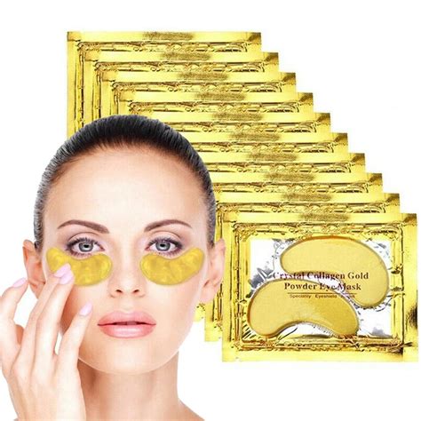 10pcs Gold Eye Mask Patches Crystal Collagen Anti Aging Remove