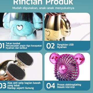 Jual Kode Rg Kadonio Kipas Angin Mini Portable Karakter Bearbrick