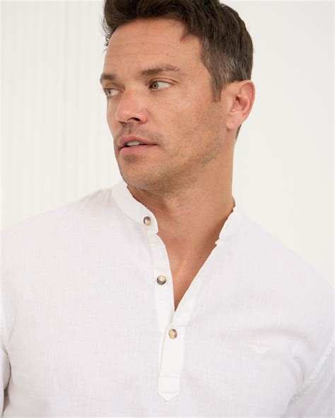 White Trendy Linen Shirt