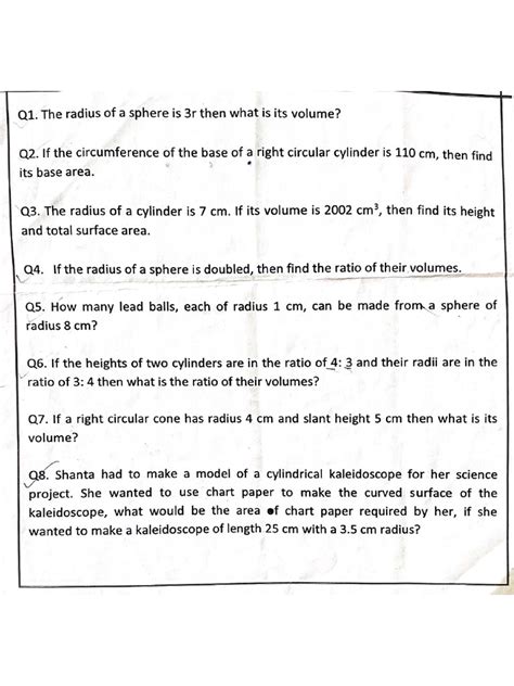 Surface Area and Volumes | PDF