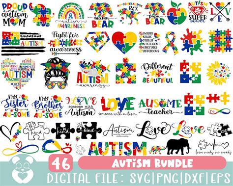 Autism Svg Bundle Autism Awareness Svg Autism Quote Svg Etsy