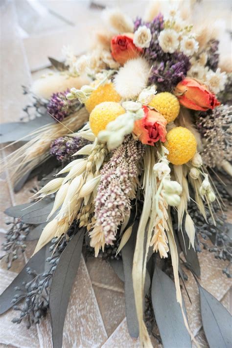 Fall Dried Flower Decor Dried Flower Bouquet Farmhouse Wall Etsy