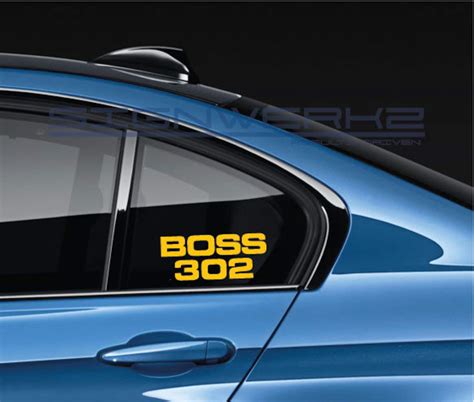 Boss 302 Decal Sticker Logo Sticker Pair Etsy