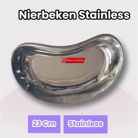 jual nierbeken bengkok stainless ss  cm shopee indonesia
